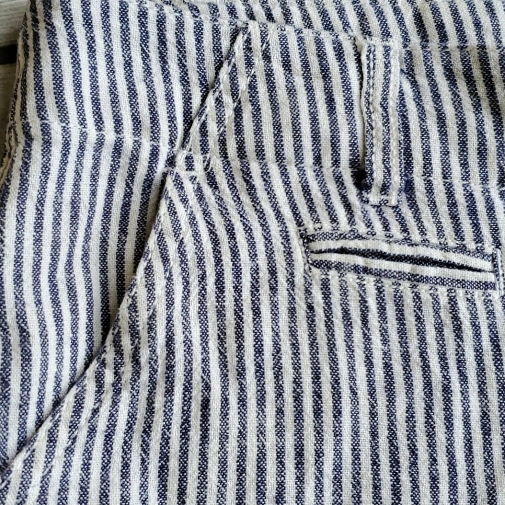 Maurices Linen Blend Striped Shorts Sz 7/8 - Picture 2 of 5